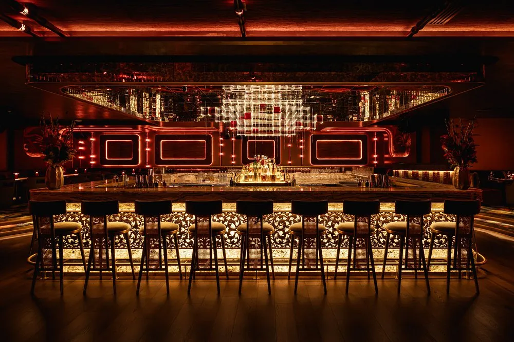 Custom RGB LED installation inside a club